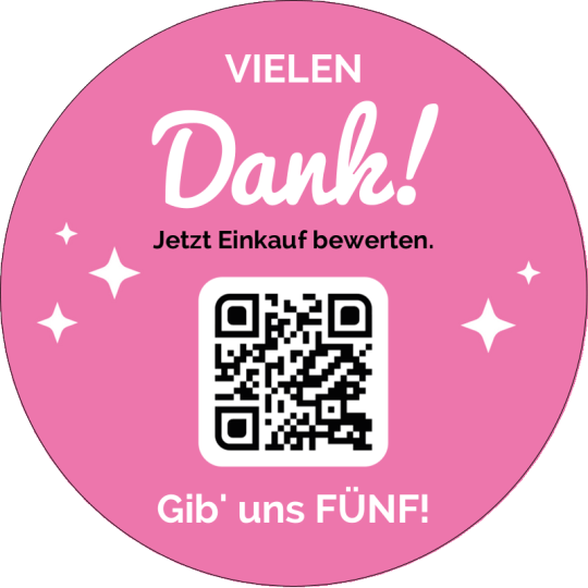 Etiketten-Vorlage Danke Einkauf.
