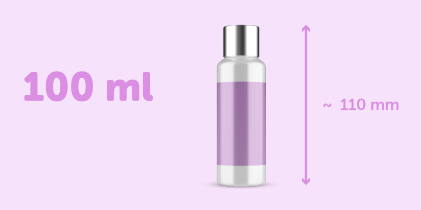 Kosmetiketikett 100ml Flasche