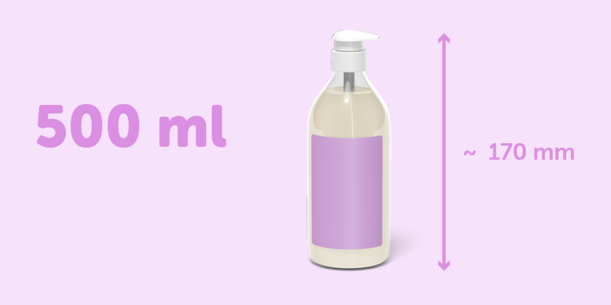 Kosmetiketikett 500ml Flasche