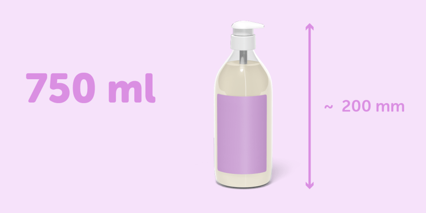 Kosmetiketikett 750ml Flasche