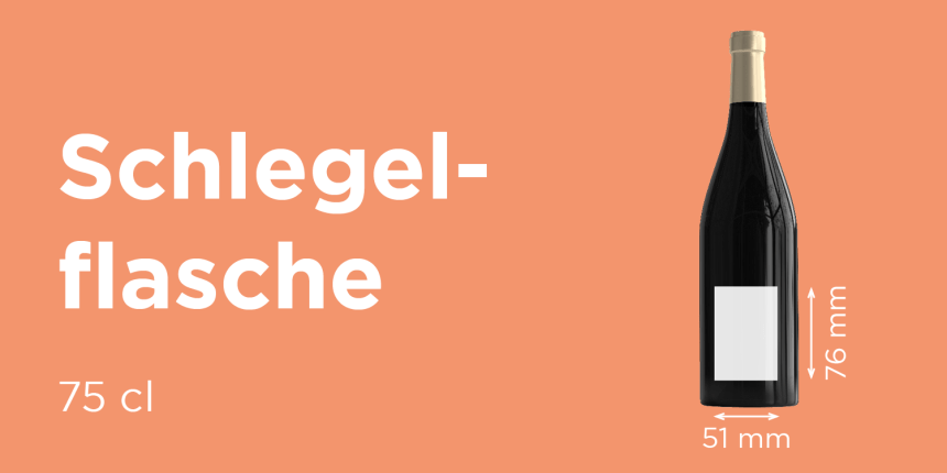 Größenleitfaden Schlegelflasche 51x76mm