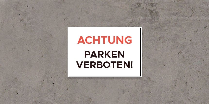 Outdoor Aufkleber Parkverbot