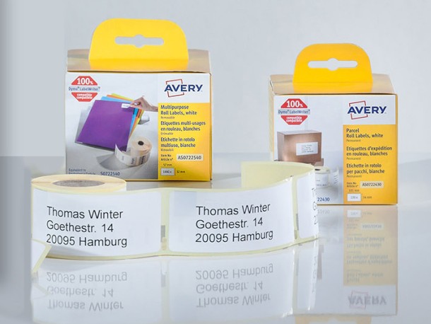 Rollenetiketten Avery Zweckform