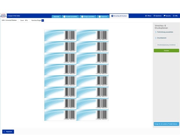 Drucken von Barcode