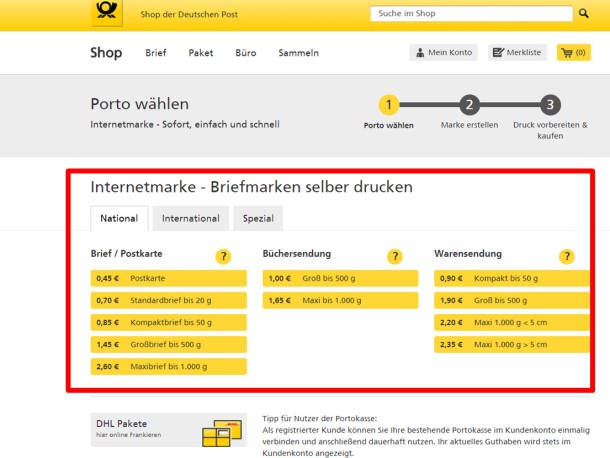 Versand Mit Internetmarke Avery Zweckform