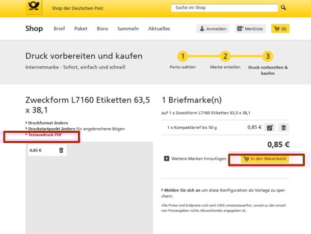 Versand Mit Internetmarke Avery Zweckform