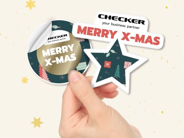 Logosticker für Weihnachten