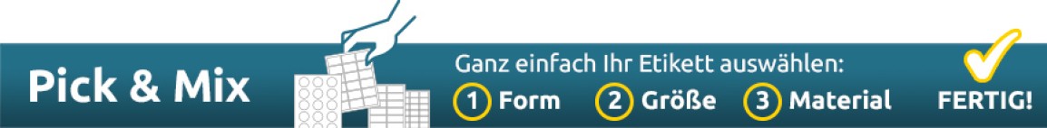 In nur 3 Schritten Ihr indivudelles Etikett auswählen