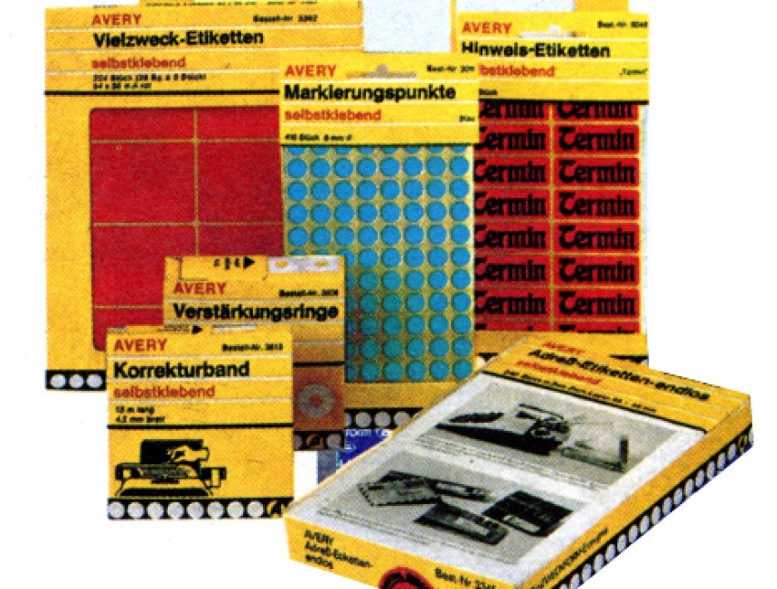 Das Etiketten-Sortiment in den 60ern