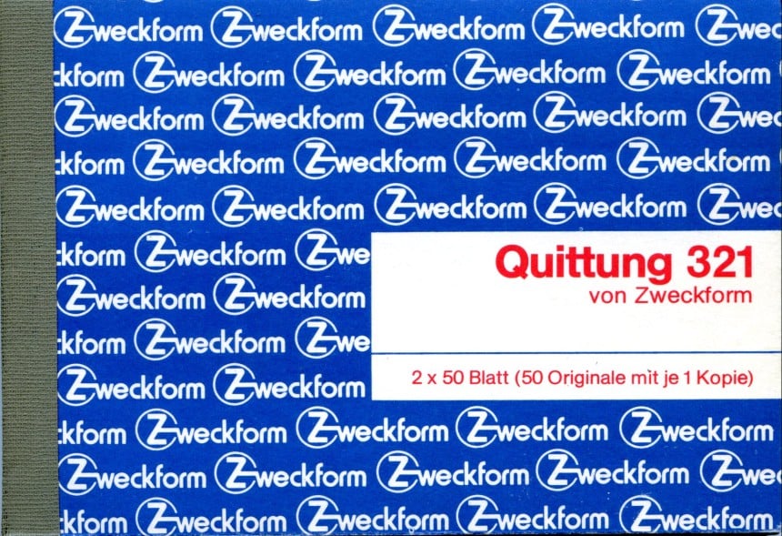 Zweckform Quittungsblock aus den 70ern