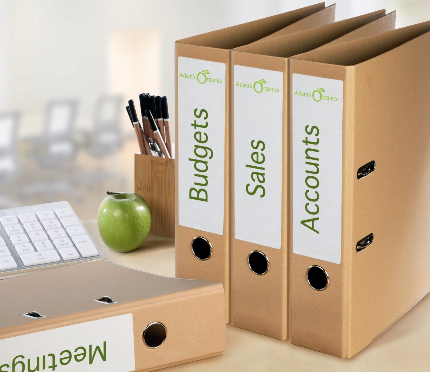Recyclebare Ordneretiketten