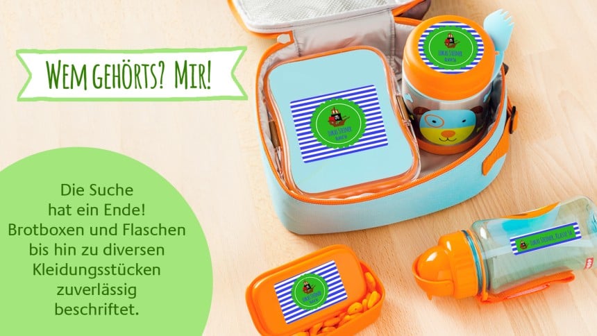 Starseite Brotdose beschriften