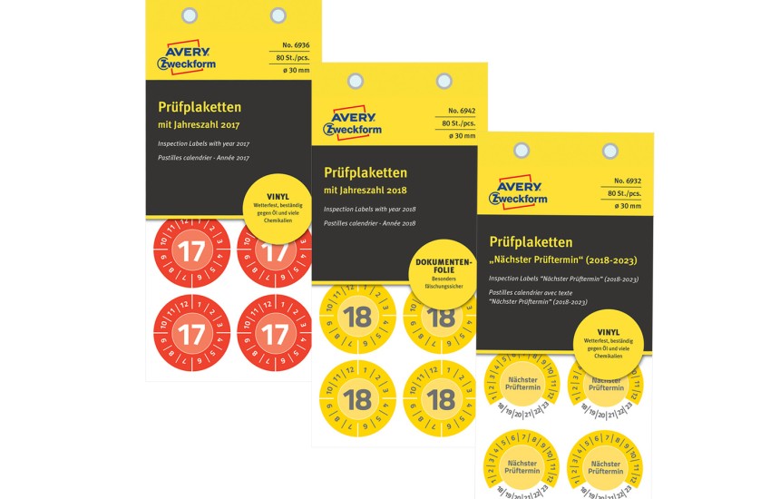 Pruefplaketten Sortiment