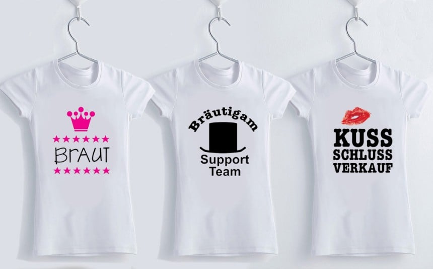 Junggesellenabschied Tshirt selbst bedrucken