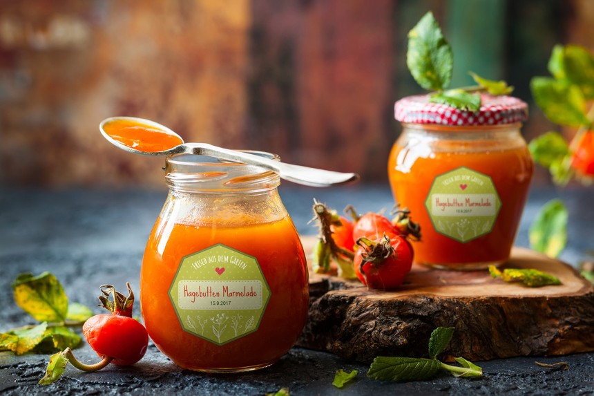 Hagebutten-Orangenmarmelade