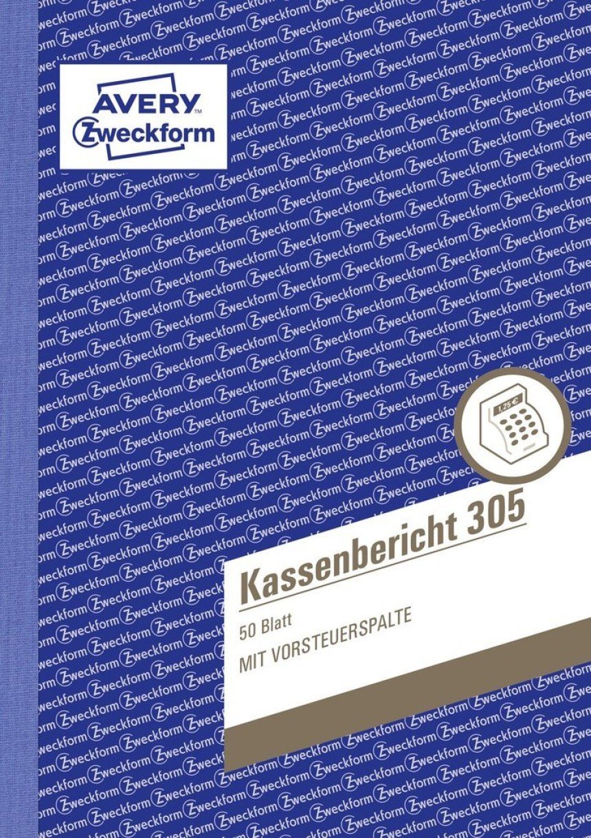 Kassenbericht Avery Zweckform  305