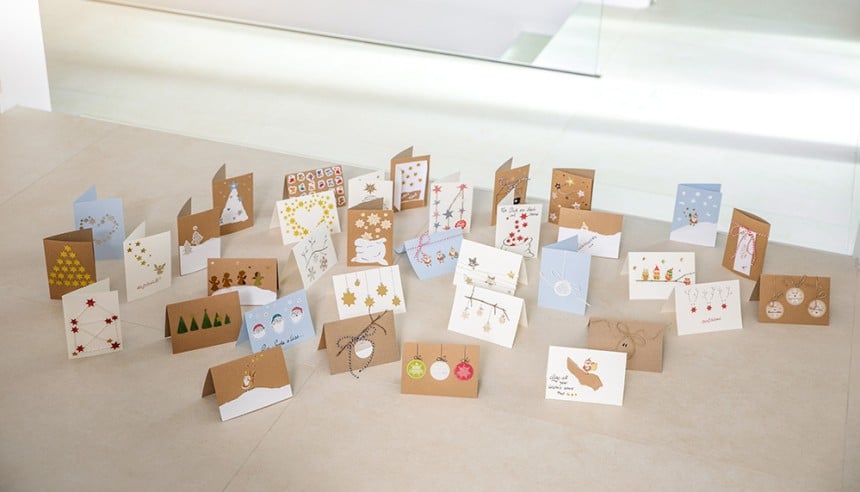 Tipp Weihnachtskarten selbst basteln mit Stickern