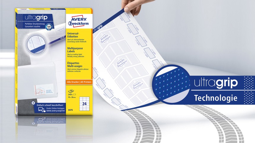 Ultragrip Etiketten mit neuer Technologie