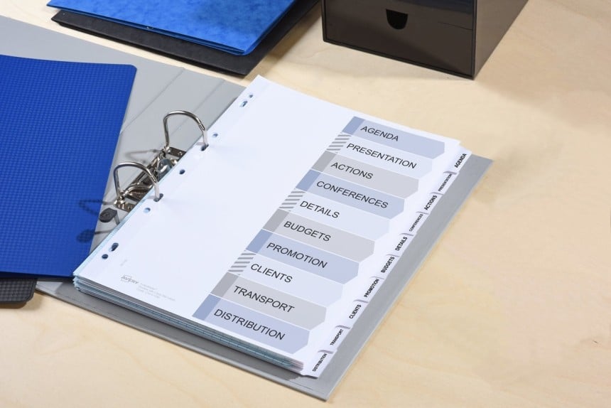 Register mit Taben