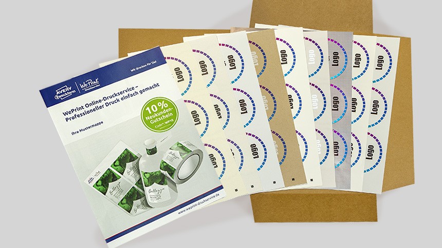 WePrint Musterset online bestellen - 9 Materialien