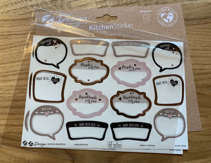 Umweltfreundliche Verpackung bei Stickern