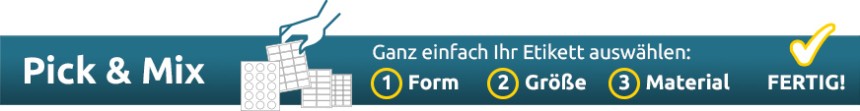 In nur 3 Schirtten Ihr indiivudelles Etikett auwählen