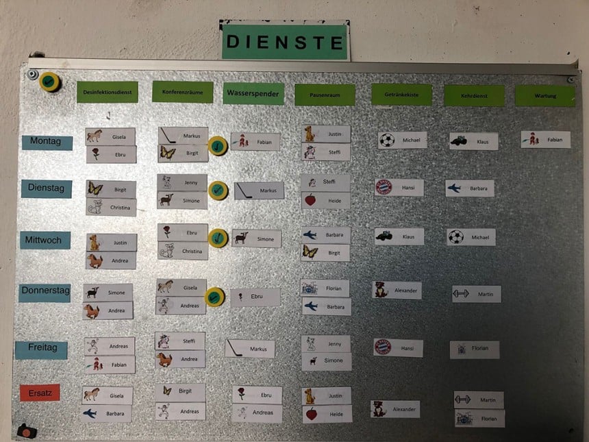 Dienstplan Oberlandwerkstätten
