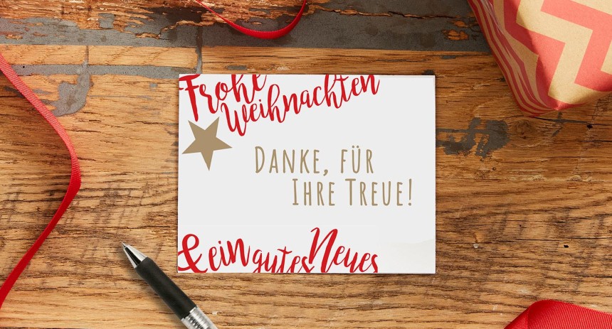 Danke für Ihre Treue Karte