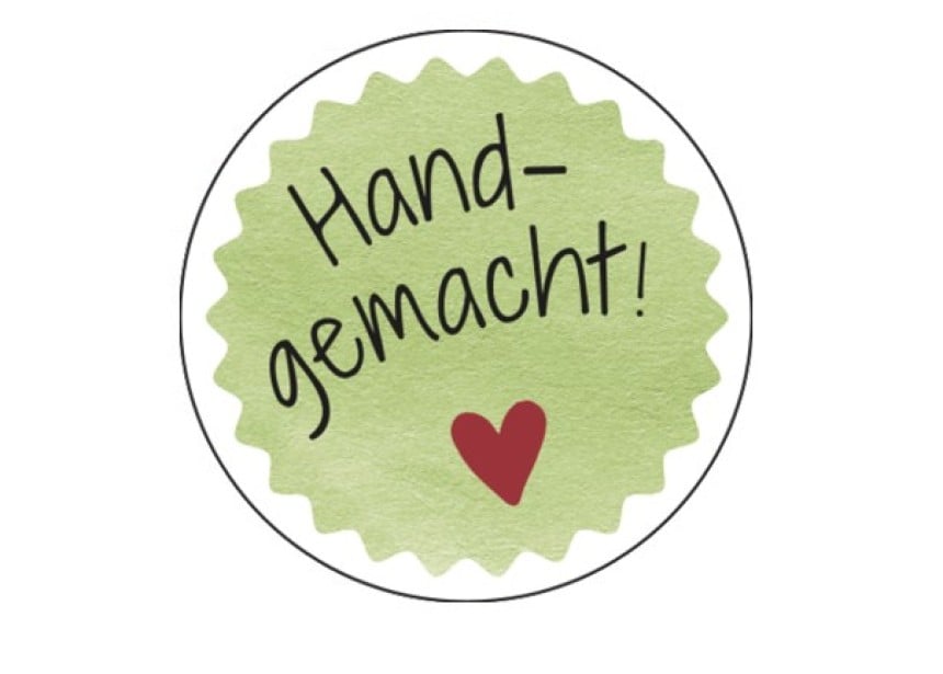 Handgemacht Aufkleber