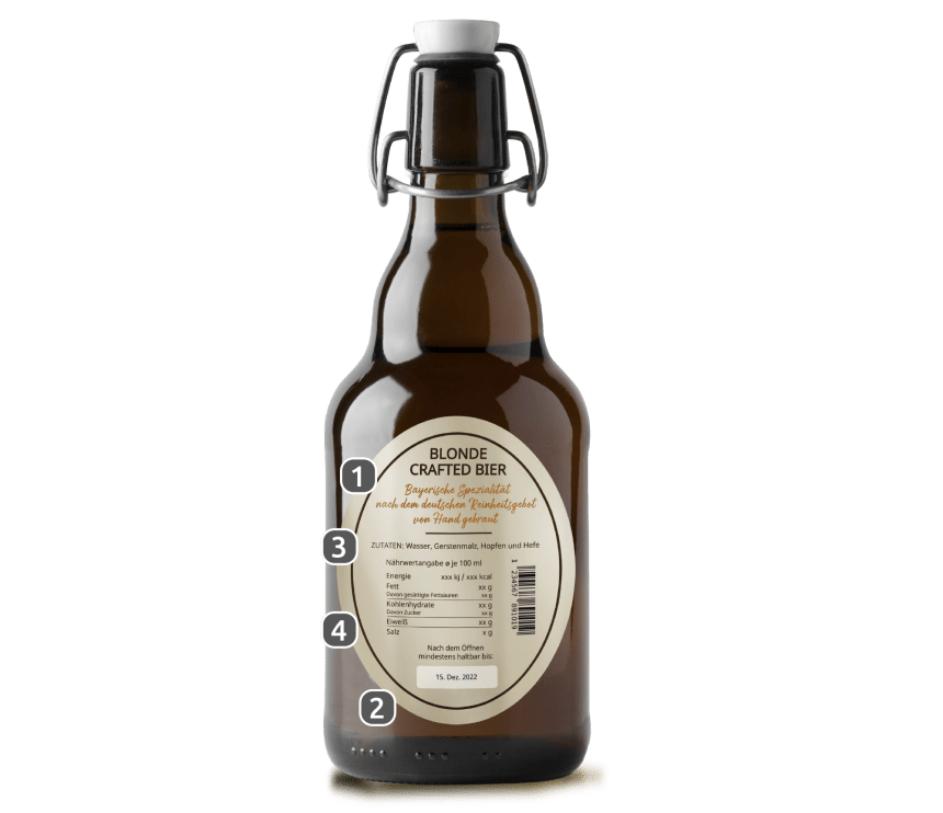 Bier Rückseitenetikett