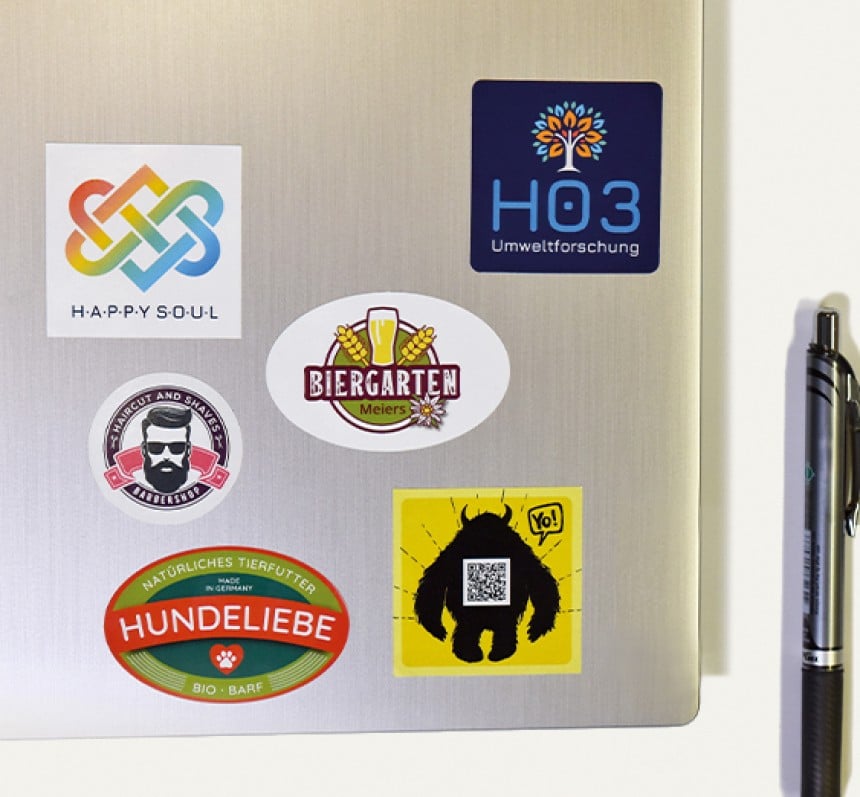 Aufkleber Laptop