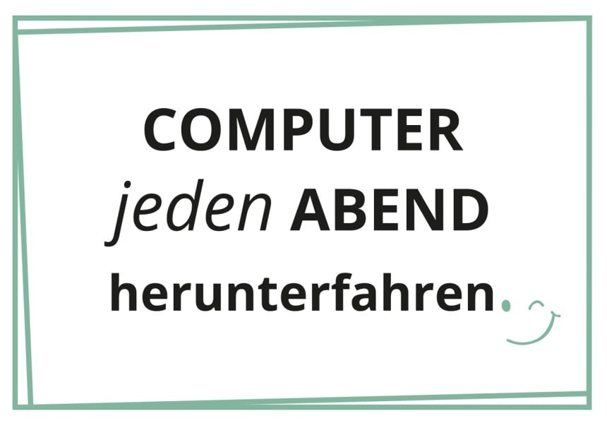 Vorlage Computer herunterfahren