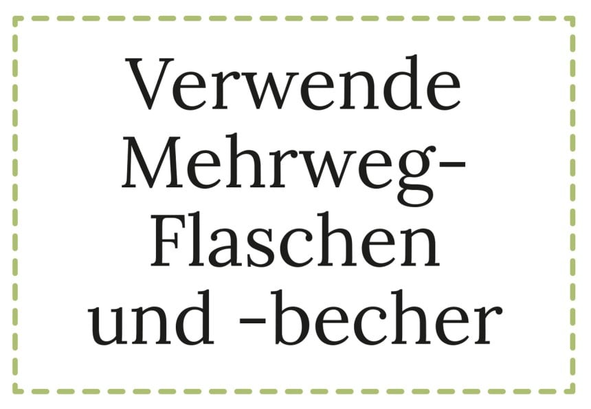 Vorlage Mehrwegflasche- und Becher
