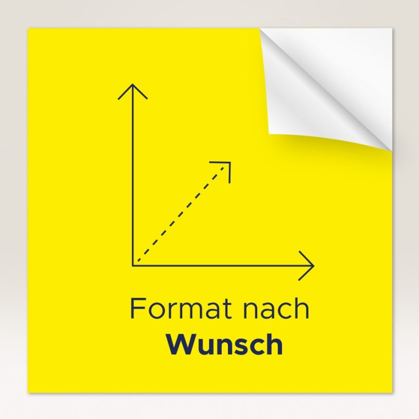 Quadratische Aufkleber im Wunschformat