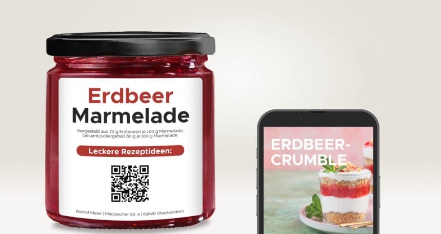 QR Code Marmelade Rezeptvorschläge