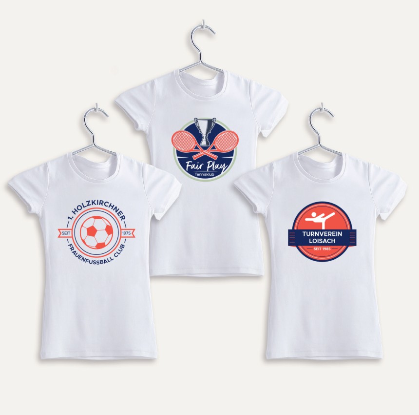 T-Shirts bedrucken für Tennisverein, Turnverein oder Fussballverein