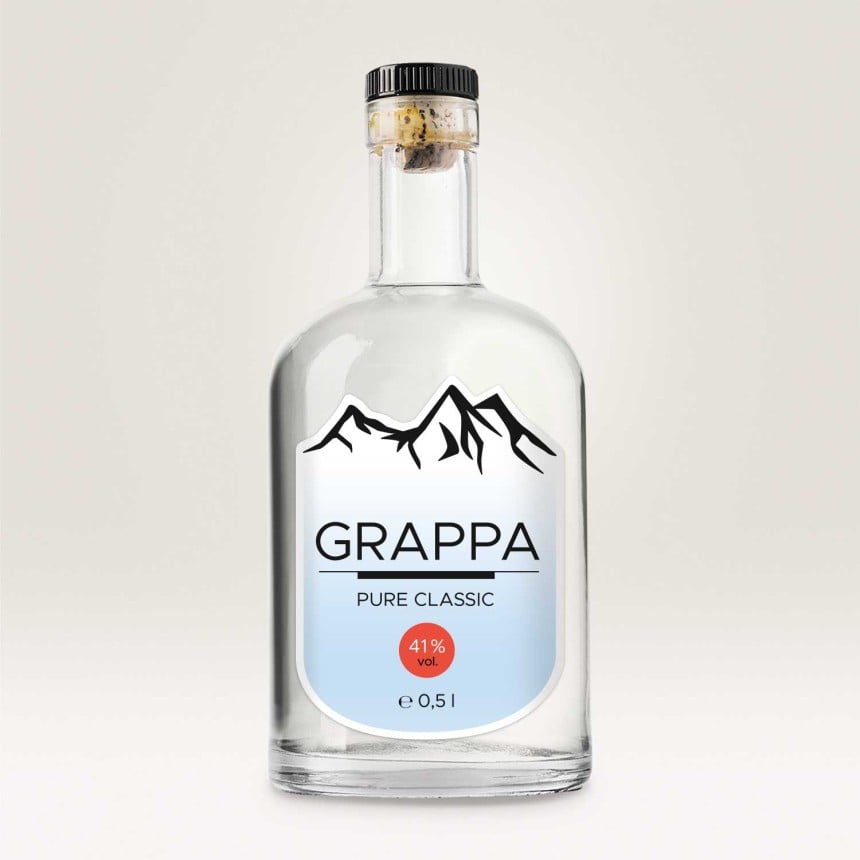 Aufkleber individuelle Form Flasche