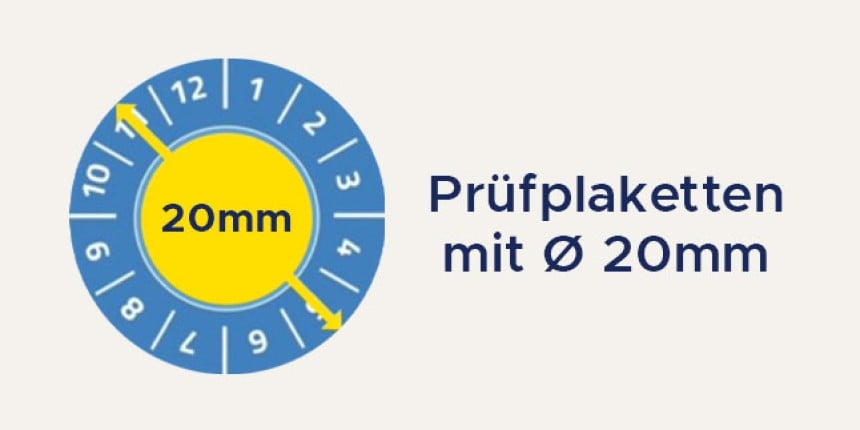 20 mm Prüfplaketten