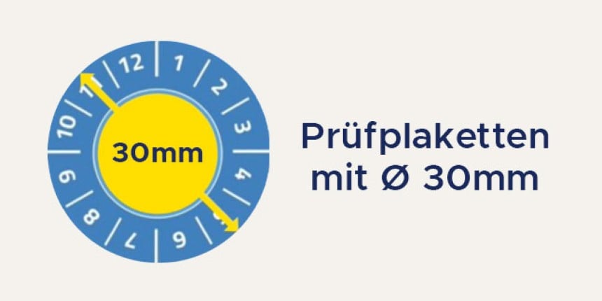 30 mm Prüfplaketten
