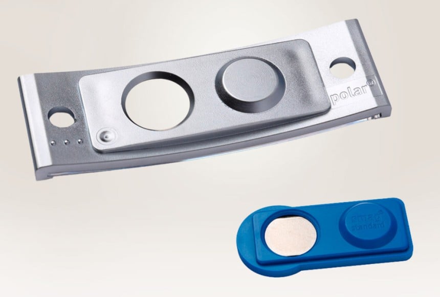 Magnetisches Namensschild Rückseite