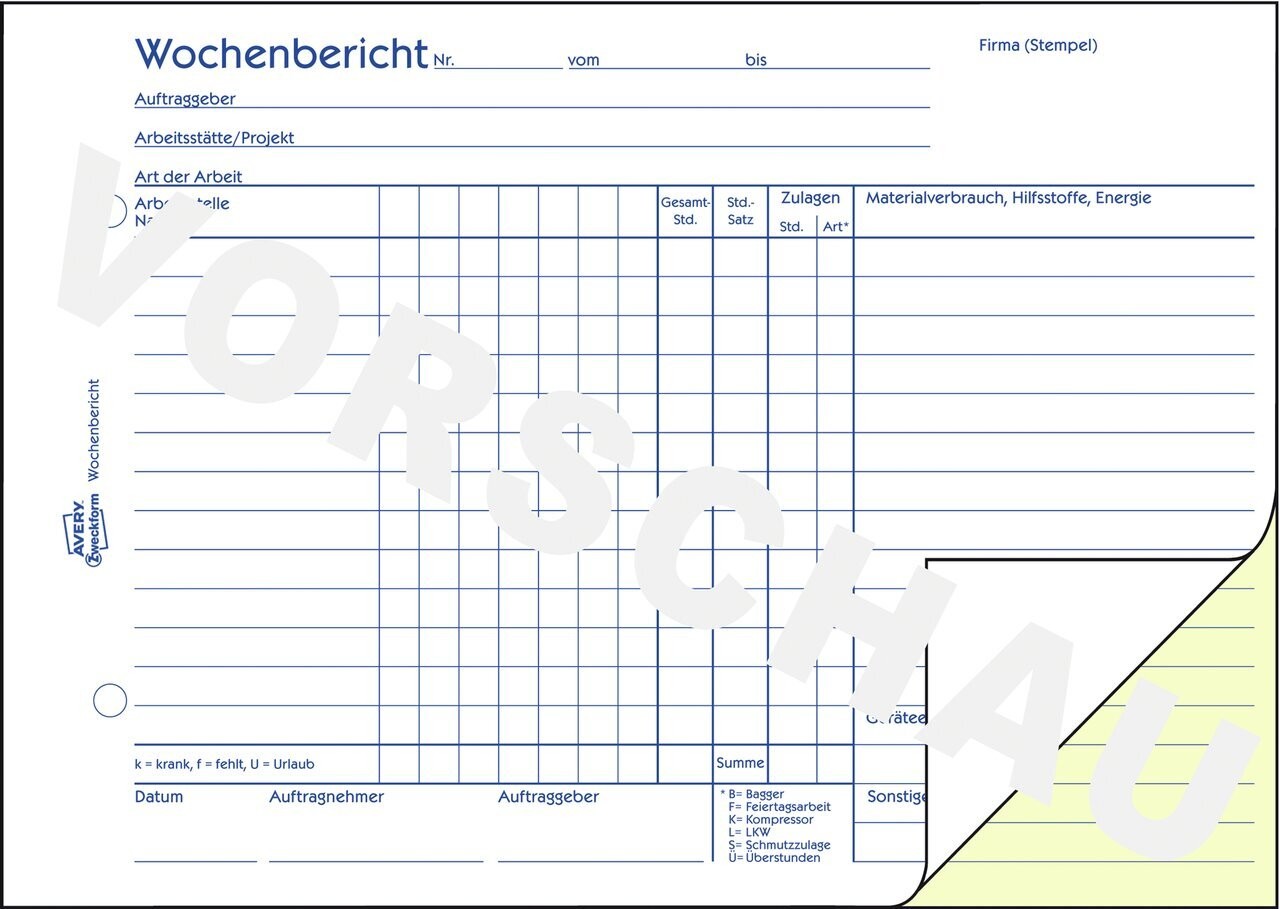 Wochenbericht | 1311 | Avery Zweckform
