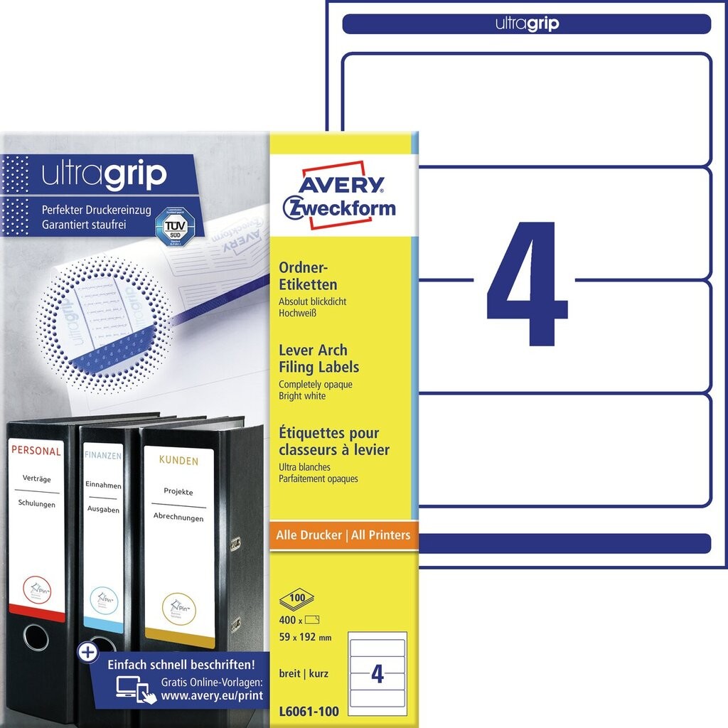 Ordneretiketten | L6061-100 | Avery Zweckform