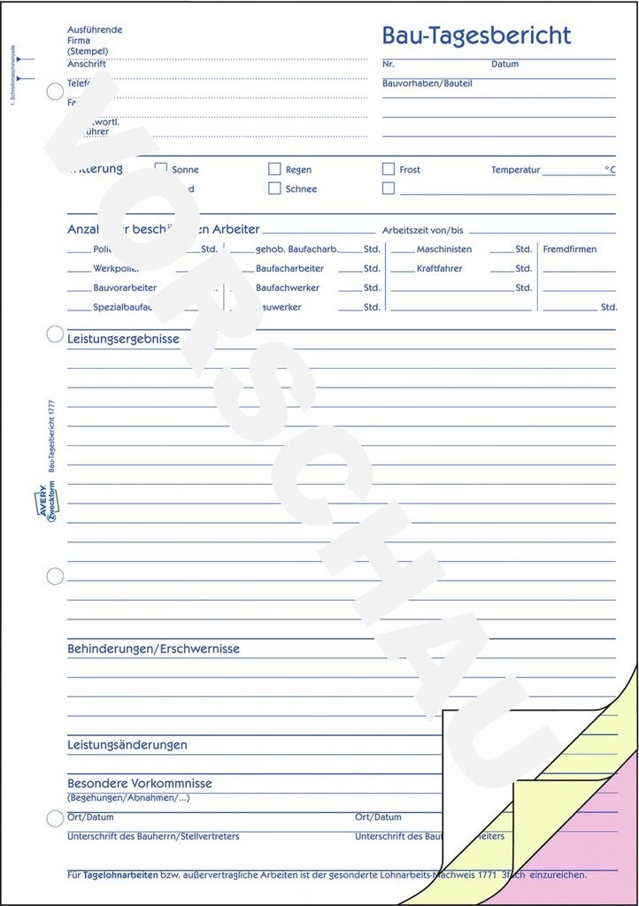 Bautagesbericht pdf