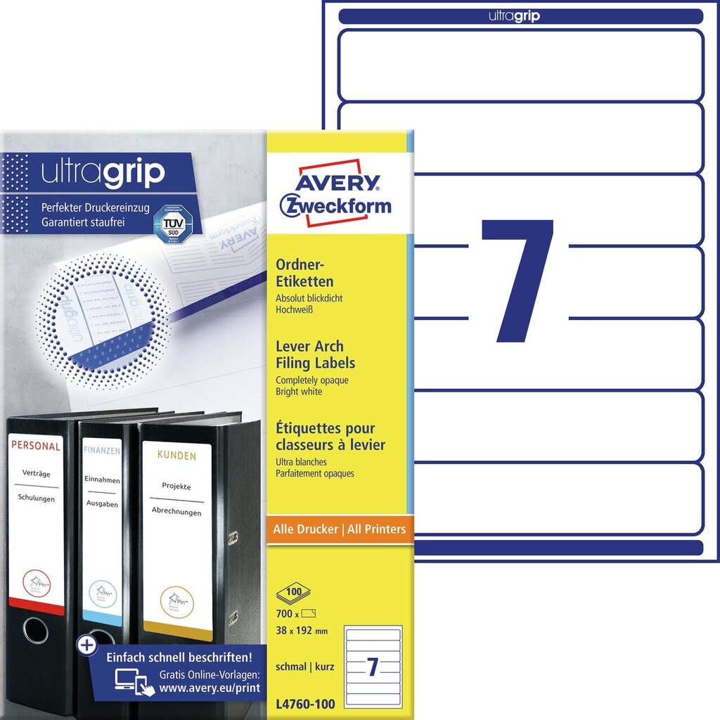 Ordneretiketten | L4760-100 | Avery Zweckform