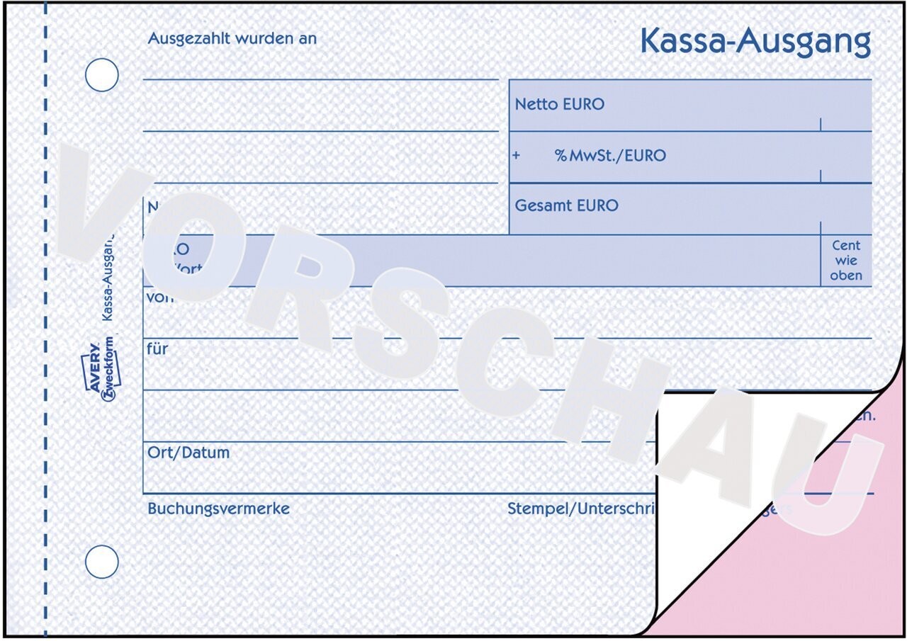 KassaAusgang 1710 Avery Zweckform