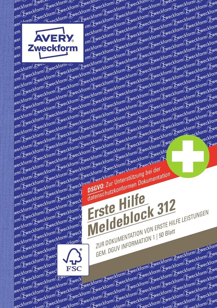 Erste Hilfe Meldeblock | 312 | Avery Zweckform