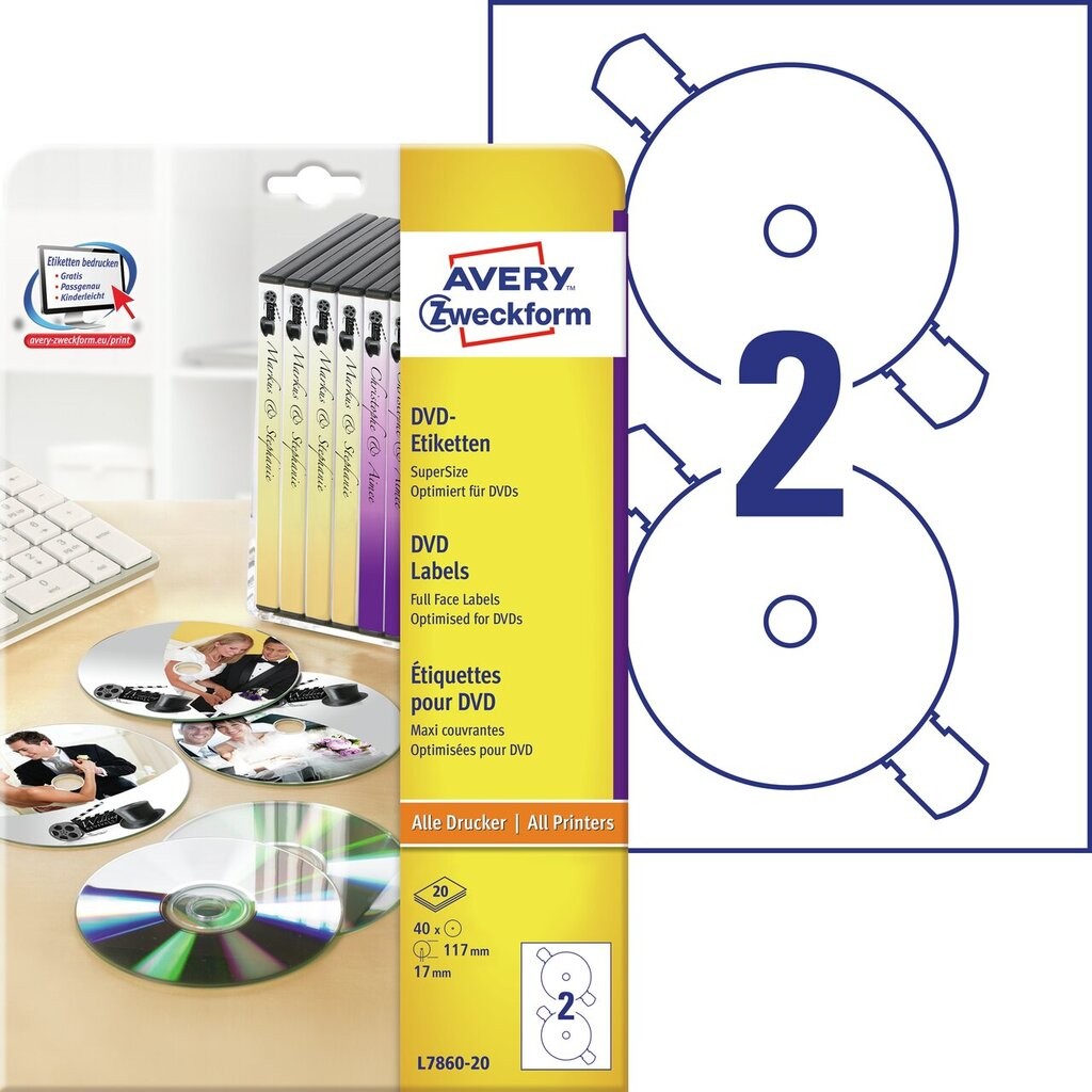 Dvd Etiketten dvd etiketten l7860 20 avery zweckform Dvd Etiketten dvd etiketten l7860 20 avery zweckform