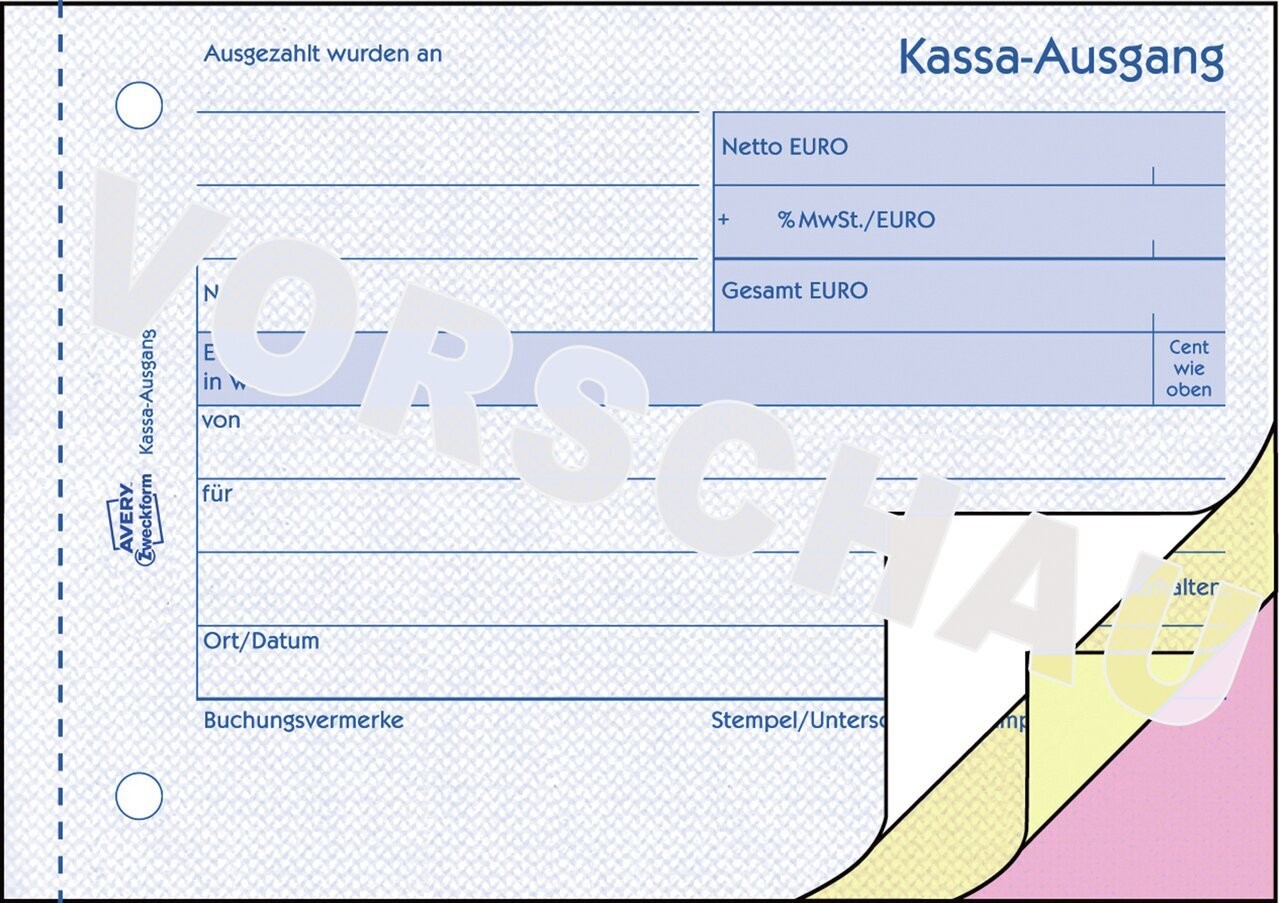 KassaAusgang 1709 Avery Zweckform