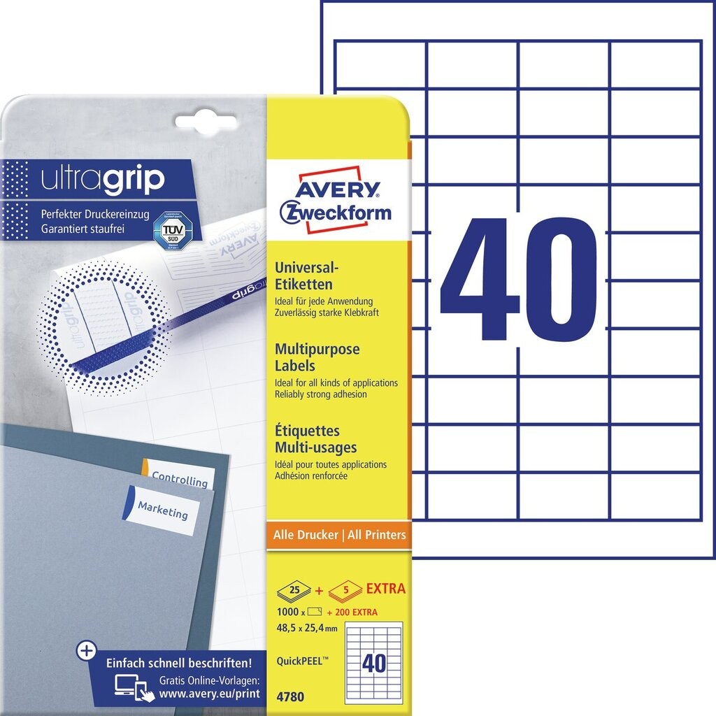 Universal Etiketten 4780 Avery Zweckform