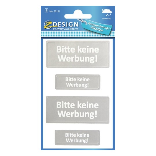 Keine Werbung Aufkleber Avery Zweckform